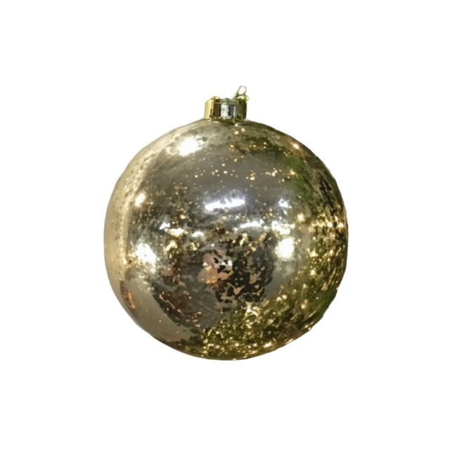5.5” Light Gold Mercury Ball Ornament