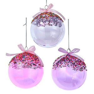 4" Glass Bubblegum Ball Ornament