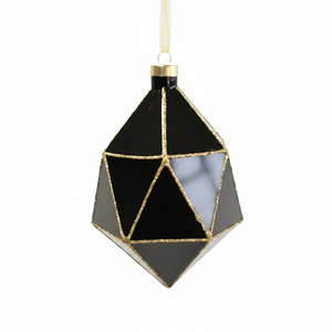 6.25" Black | Gold | Glass Mirrored | Geometric