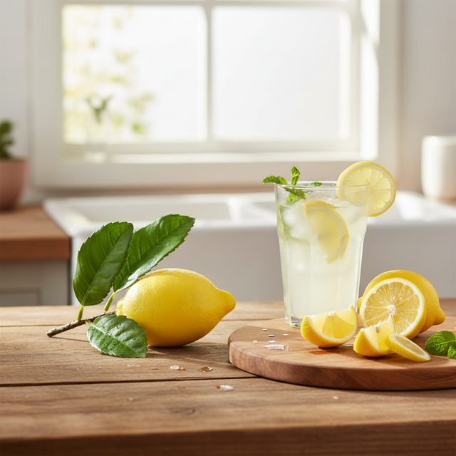 Lemon with Leaf