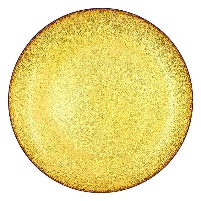 8.5" Gold Gilded Aura Glass Salad Plate