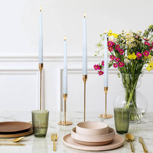 Battery Operated 3D Wick Flame Taper Candles with Remote