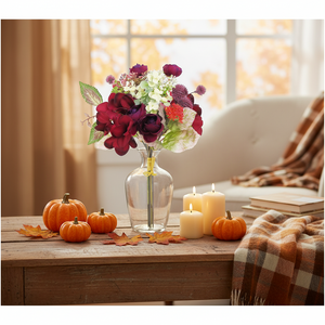 12" Mixed Fall Hydrangea Ranunculous Bundle