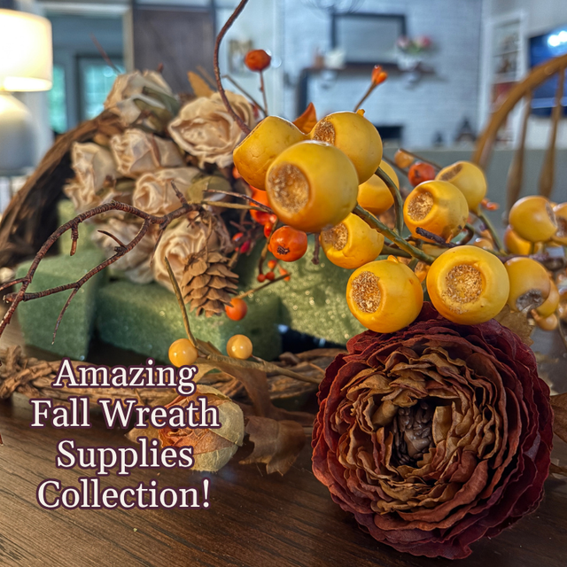 31" Artificial Fall Berry Spray | Dark Red or Yellow