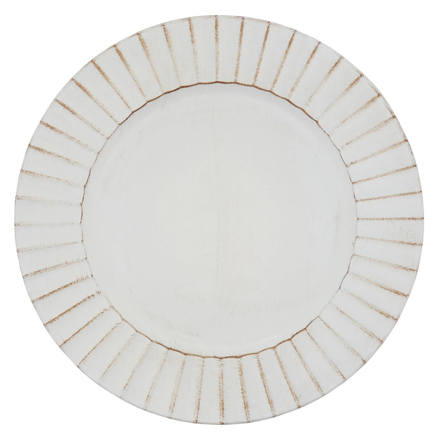 13" Ivory Ruffled Charger Plate