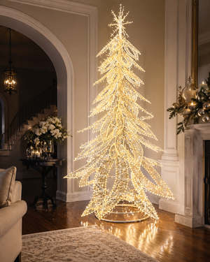 9' LED Lighted Christmas Tree Display