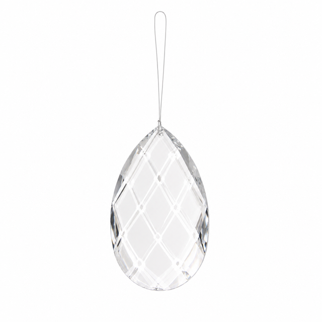 90MM x 145MM Clear Acrylic Teardrop Ornament