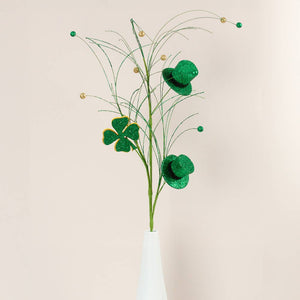 37" St Patrick's Day Shamrock Decorative Stem