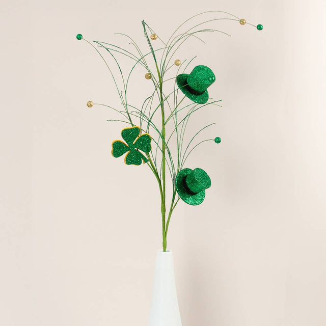 37" St Patrick's Day Shamrock Decorative Stem