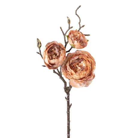 16 inch Ranunculus Spray, Cream & Orange