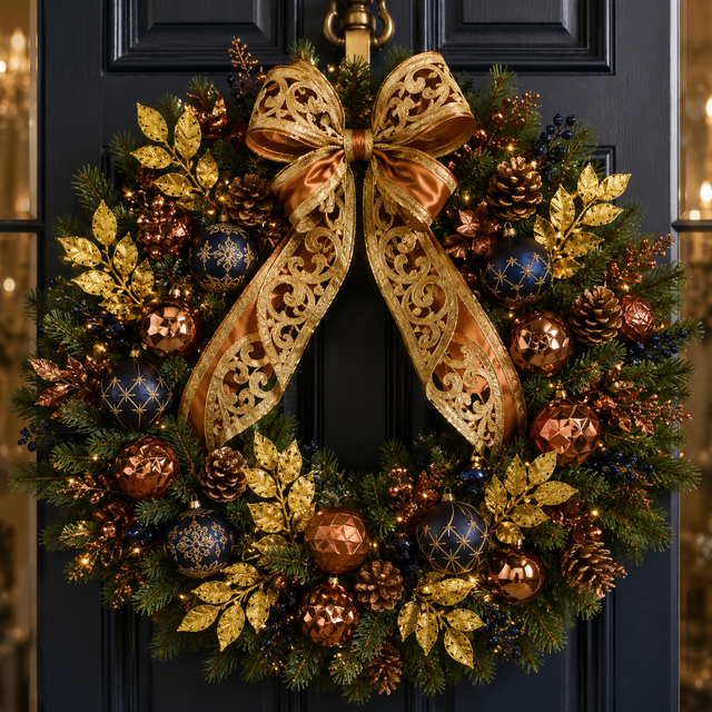 22" Gold Privet Leaf Spray
