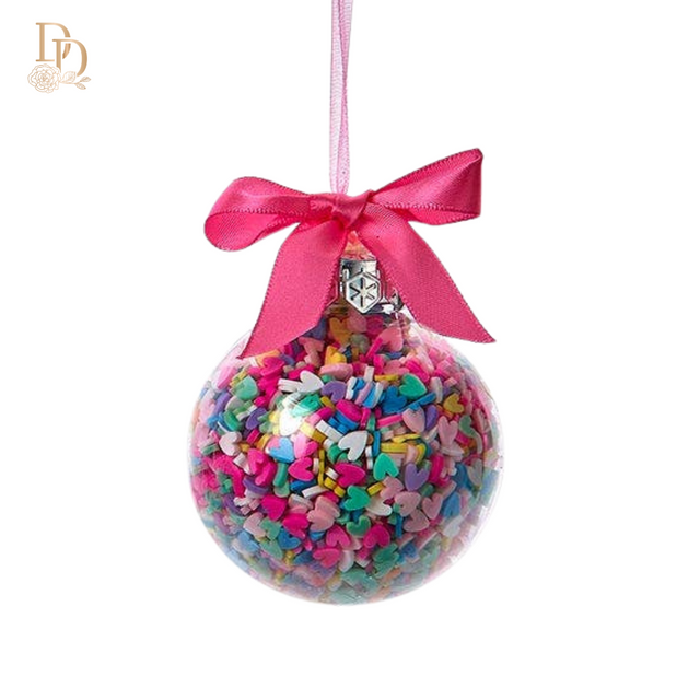 Bubblegum Balls with Sprinkles Ornaments