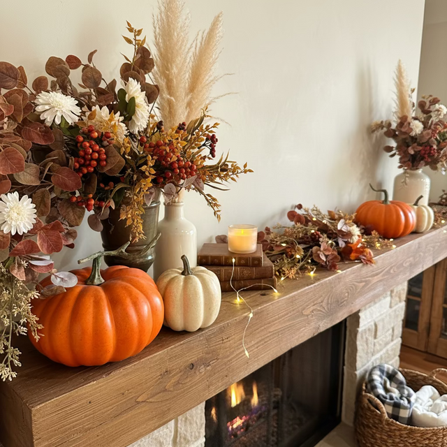7" Orange Decorative Pumpkin
