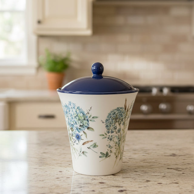 8" Bohemian Blue Canister