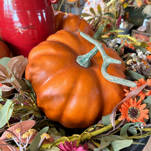 7" Orange Decorative Pumpkin