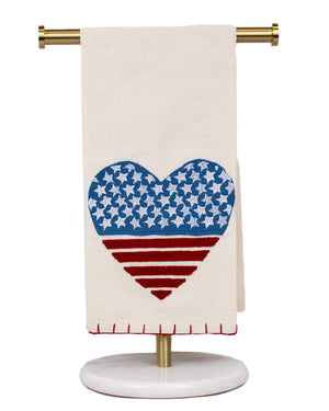 20"x28" Love of America Hand Towel | Cream, Red, & Blue