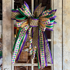 Mardi Gras Majesty Designer Ribbon Bow