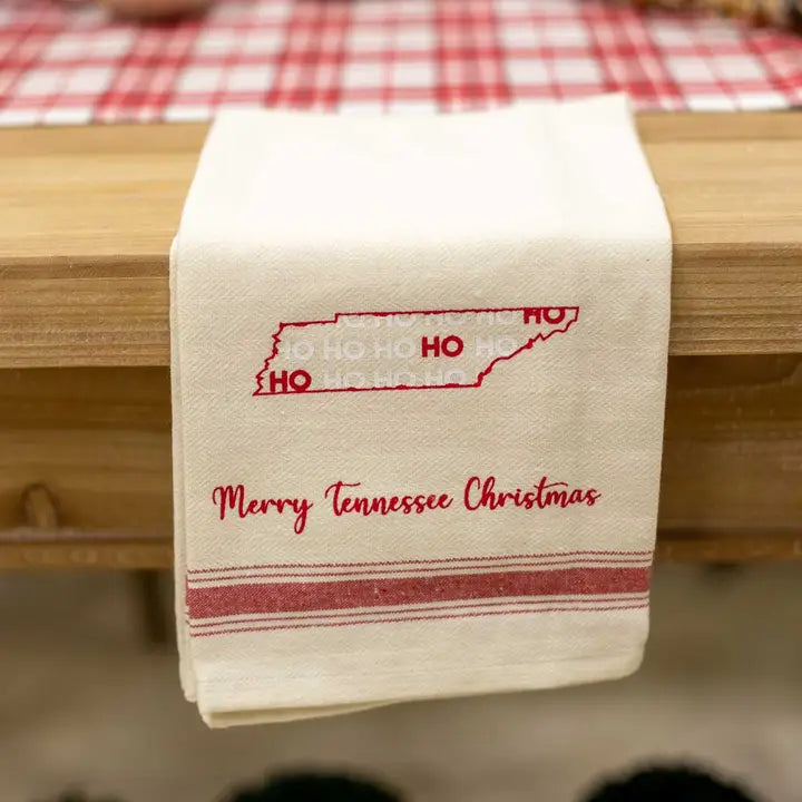 Merry Tennessee Christmas Hand Towel 20x28"