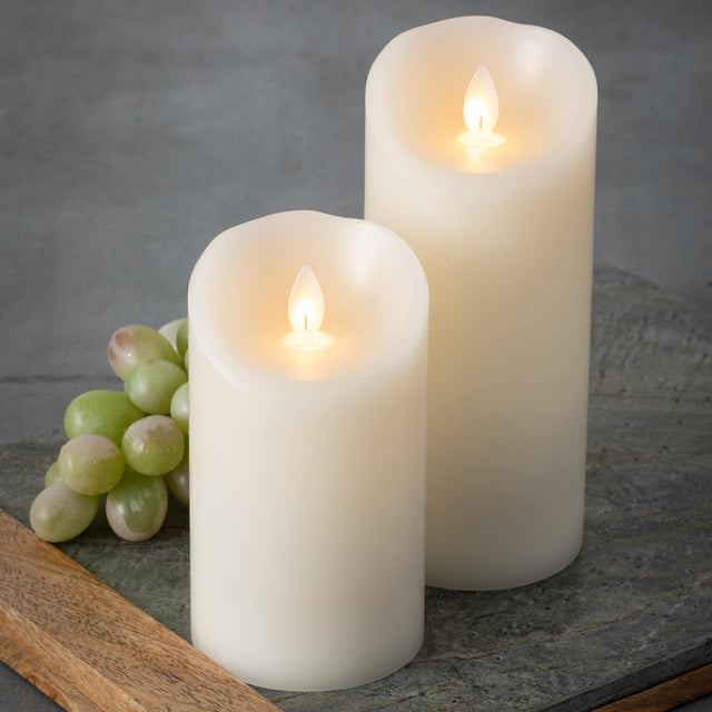 LED Wax Pillar Candles