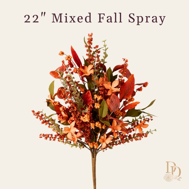 22" Mixed Fall Spray