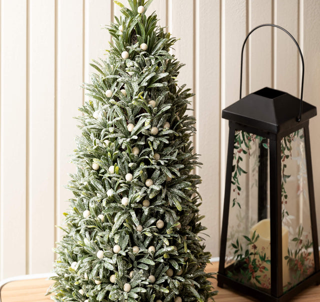 17"/24" Mistletoe Tree Set of 2