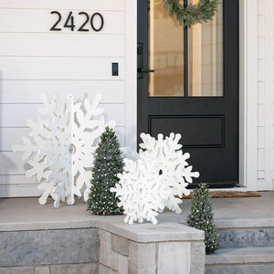 17"/24" Mistletoe Tree Set of 2