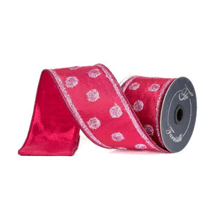 2.5"X10YD Light Pink & Hot Pink Twinkling Dots Ribbon