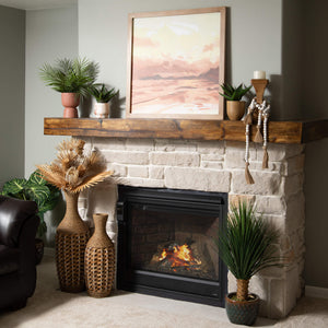 24" Woven Rattan Floor Vase