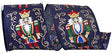 2.5 inch Navy Nutcracker Filigree Ribbon - 10 yards