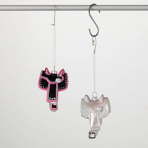 4" Saddle Ornaments Set of 2