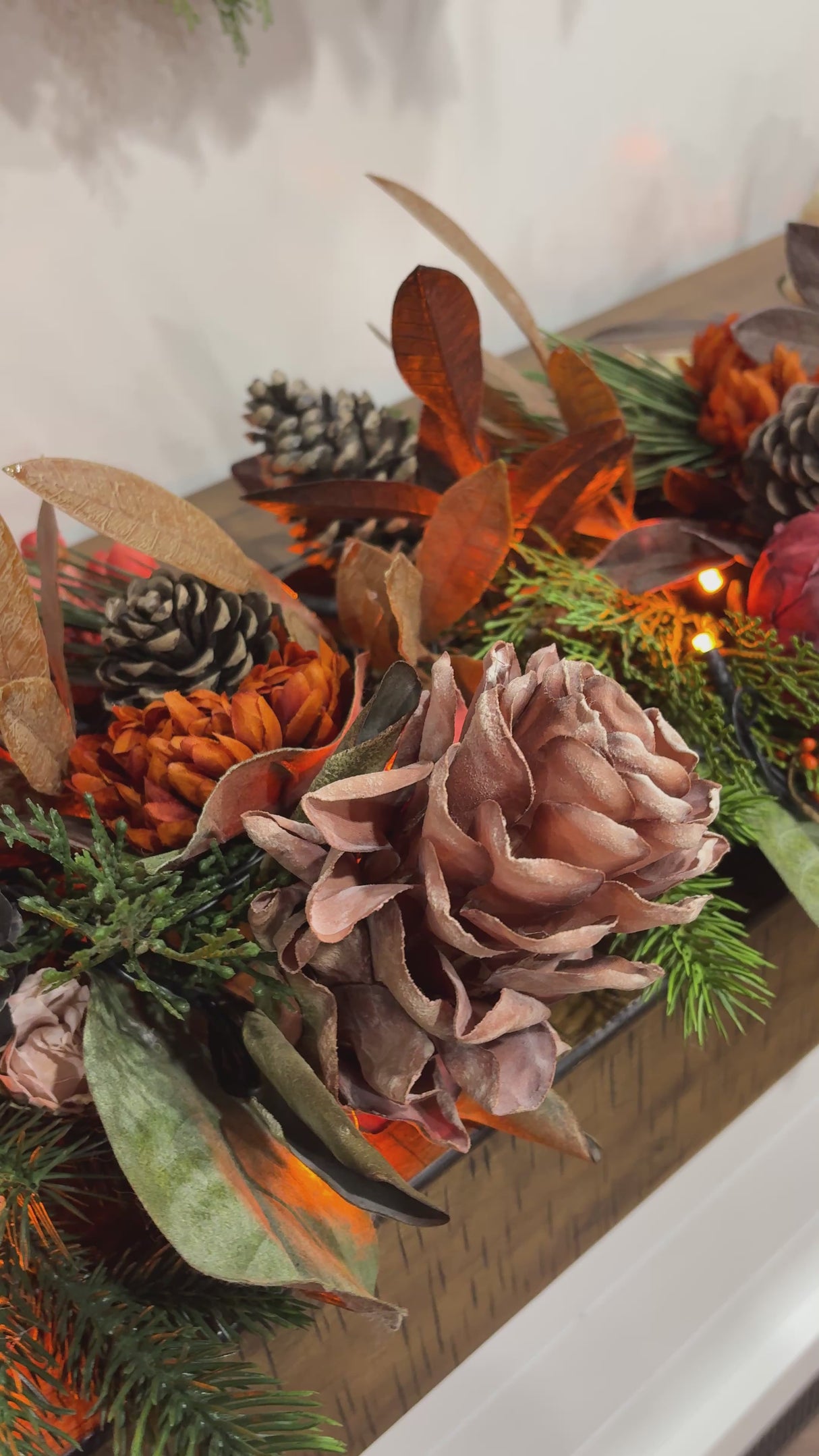 48" Fall Harvest Gratitude Pre-Lit Garland
