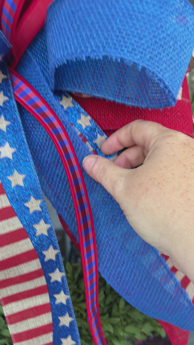 18" Freedom Fest Handtied Designer Bow