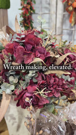 18" Harvest Burgundy Hydrangea and Foliage Bundle