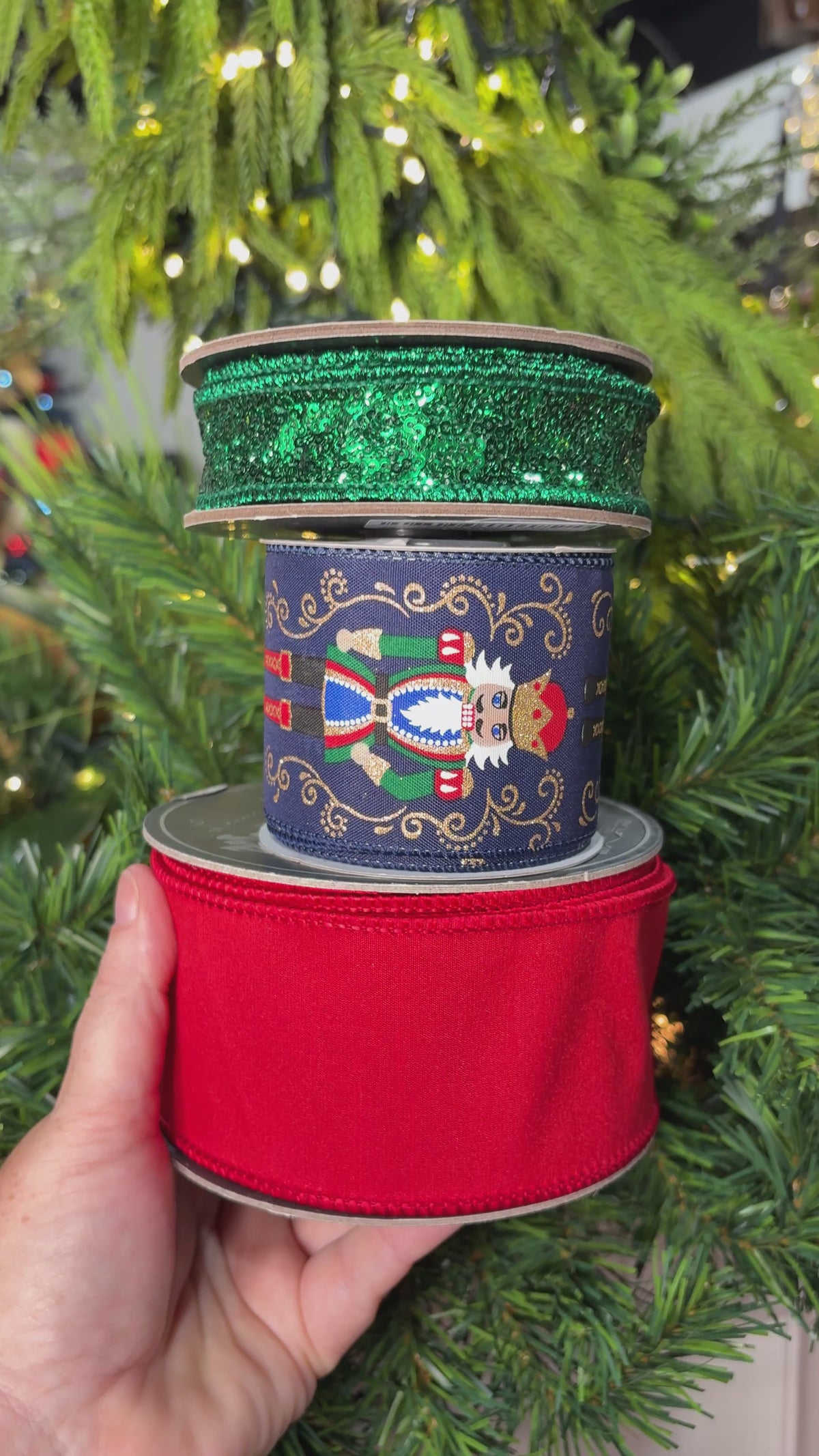 Designer Ribbon Bundle | Classy Navy Nutcracker