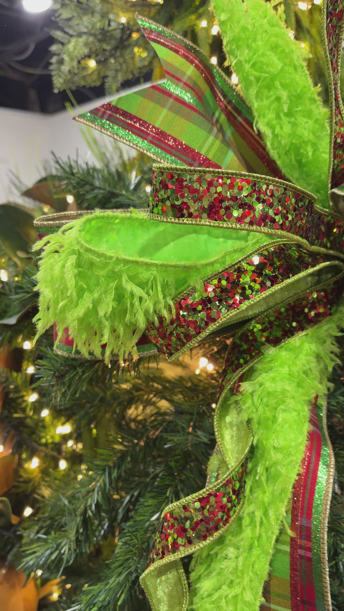 20" Furry, Festive & Fabulous Designer Christmas Bow