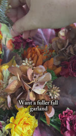12.5" Hydrangea Bouquet | Burgundy, Brown, and Orange