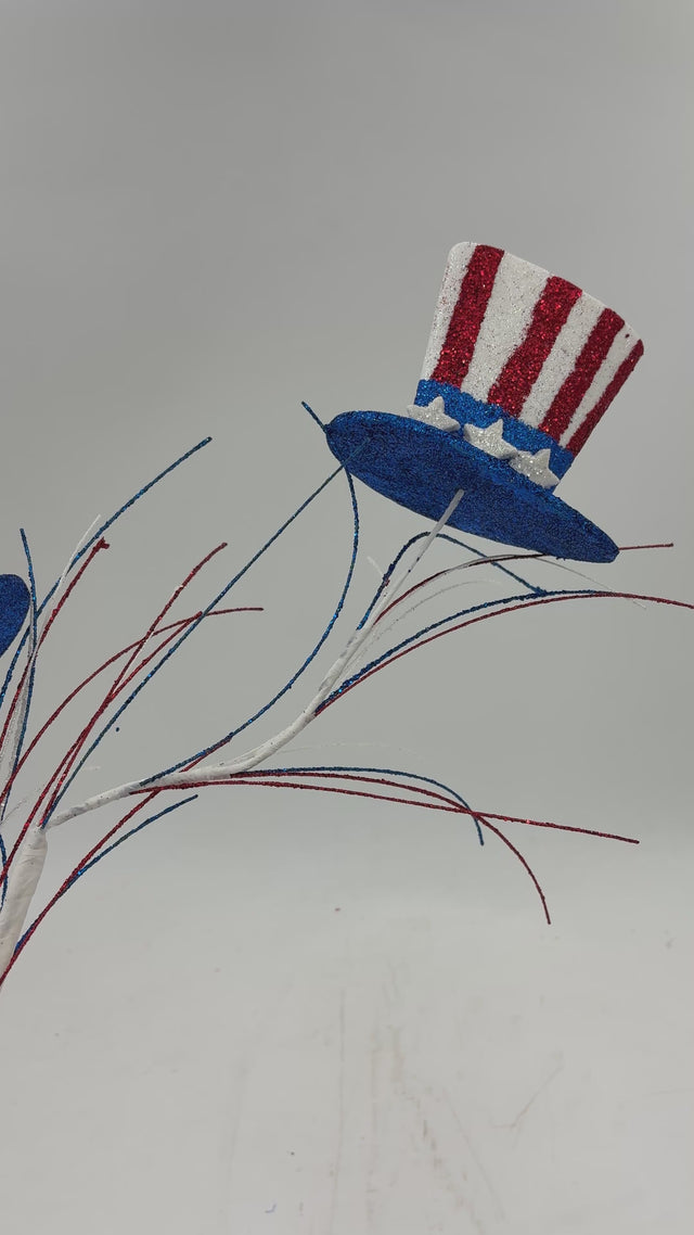 29" Red, White & Blue USA Top Hat Spray