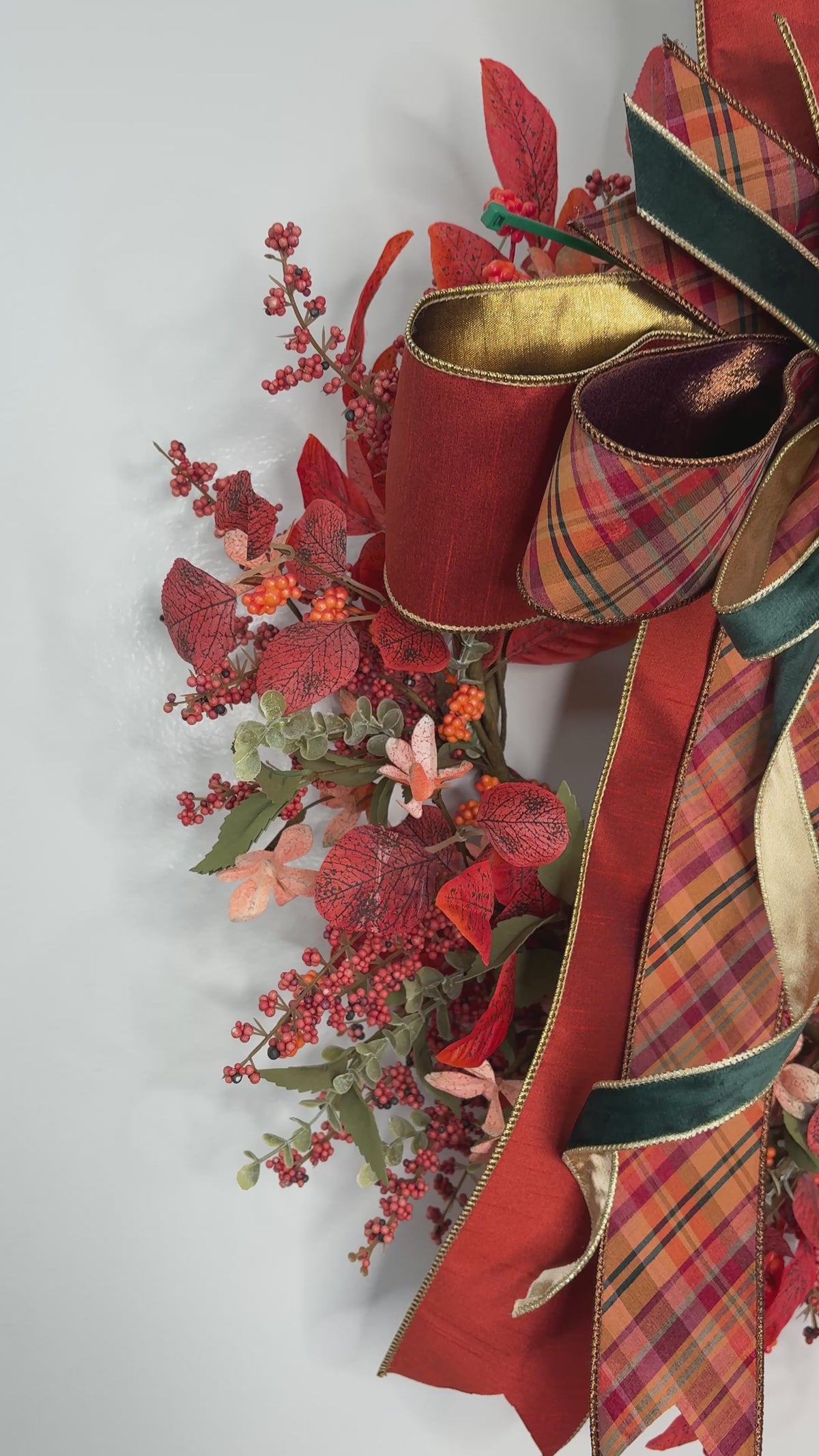 20" Autumnal Plaid Designer Bow