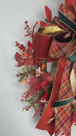 20" Autumnal Plaid Designer Bow