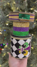 Designer Ribbon Bundle | Fab Fleur De Lis Mardi Gras