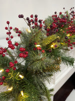 6' Red Berry Garland