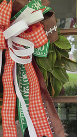 Designer Orange & White Gameday Bow — Hand-Tied in Knoxville