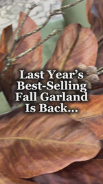 48" Brown Harvest Mix Magnolia Garland