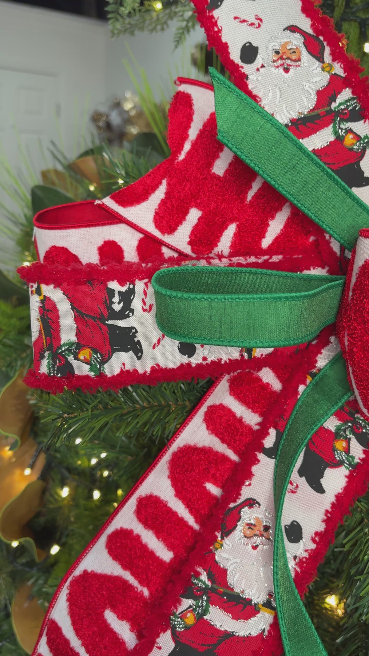 20" HoHoHo Santa Designer Christmas Bow