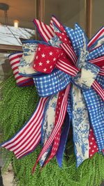 24" Old Glory Handtied Patriotic Bow