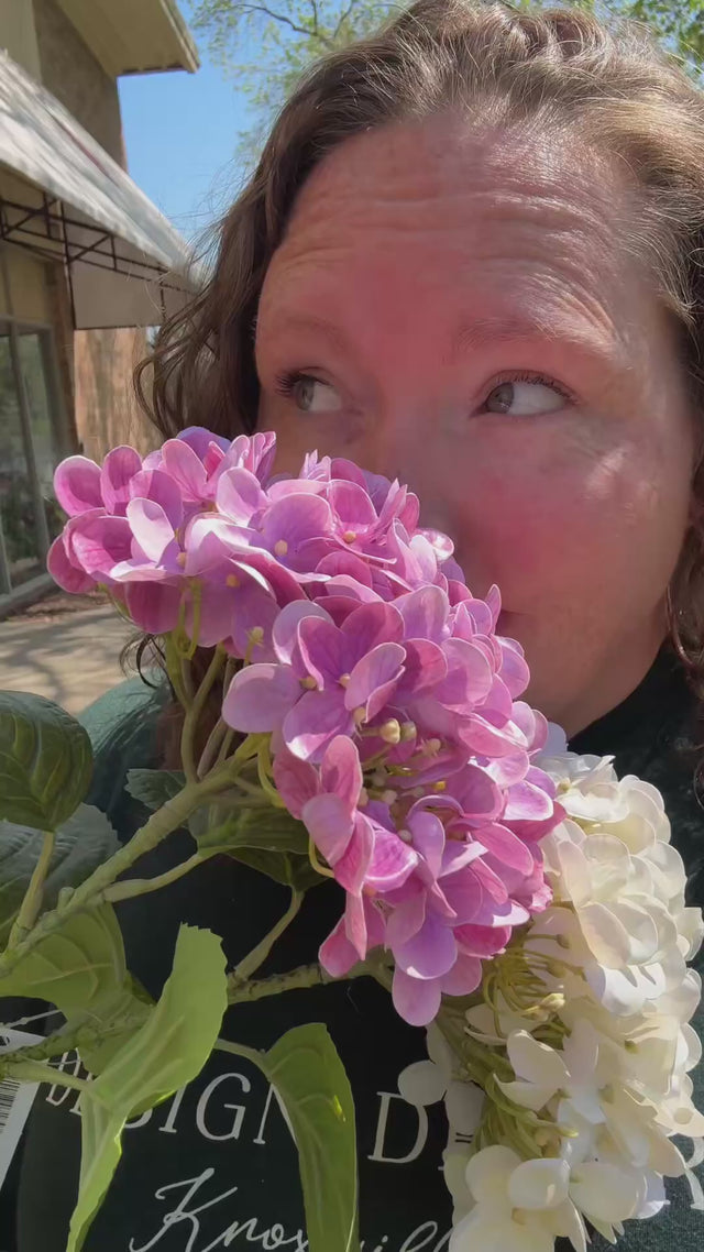 24.02" Hydrangea Spray | Two Colors Available