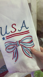 USA Bow Patriotic Hand Towel 20"x28"