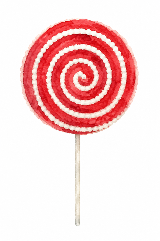 20.5" Red & White Lollipop Spray