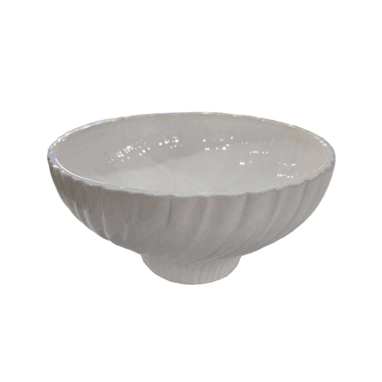 6" Ceramic White Bowl