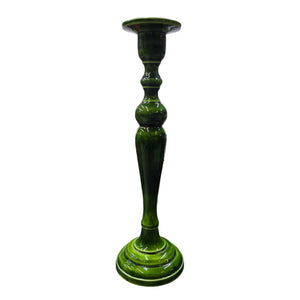 15" Metal Enamel Candlestick